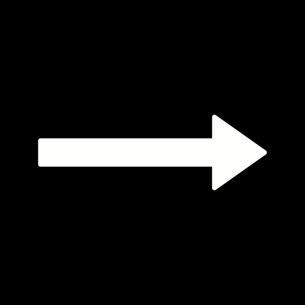 icône de vecteur de flèche droite unique