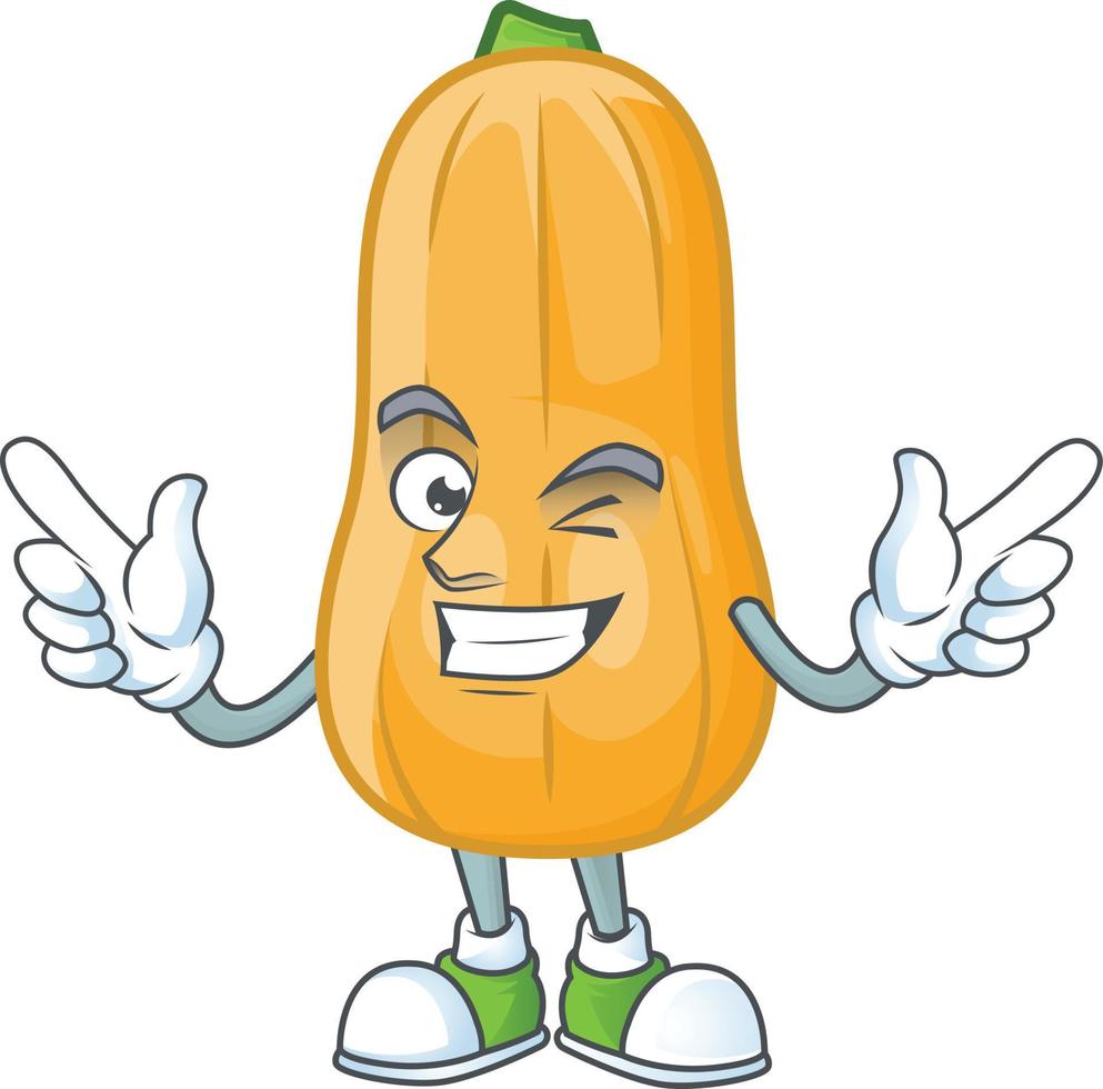 butternut écraser dessin animé personnage style vecteur