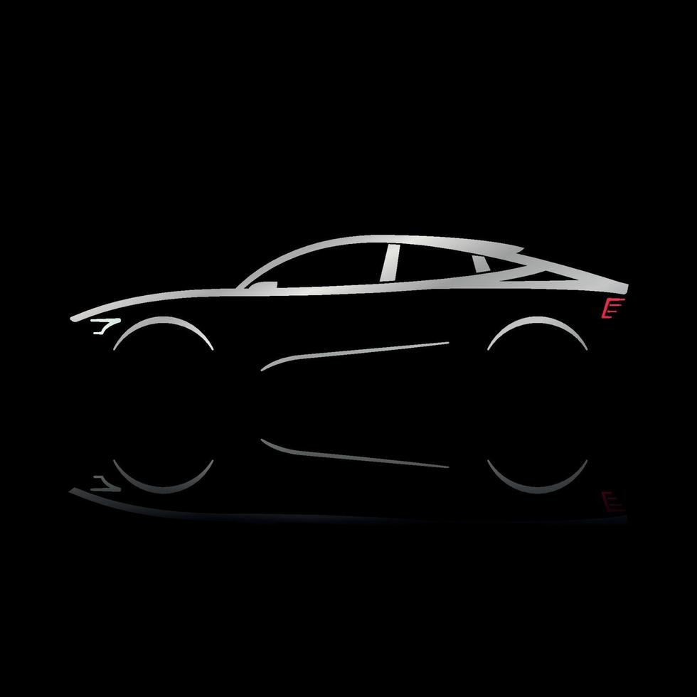 concept de silhouette de voiture design vecteur