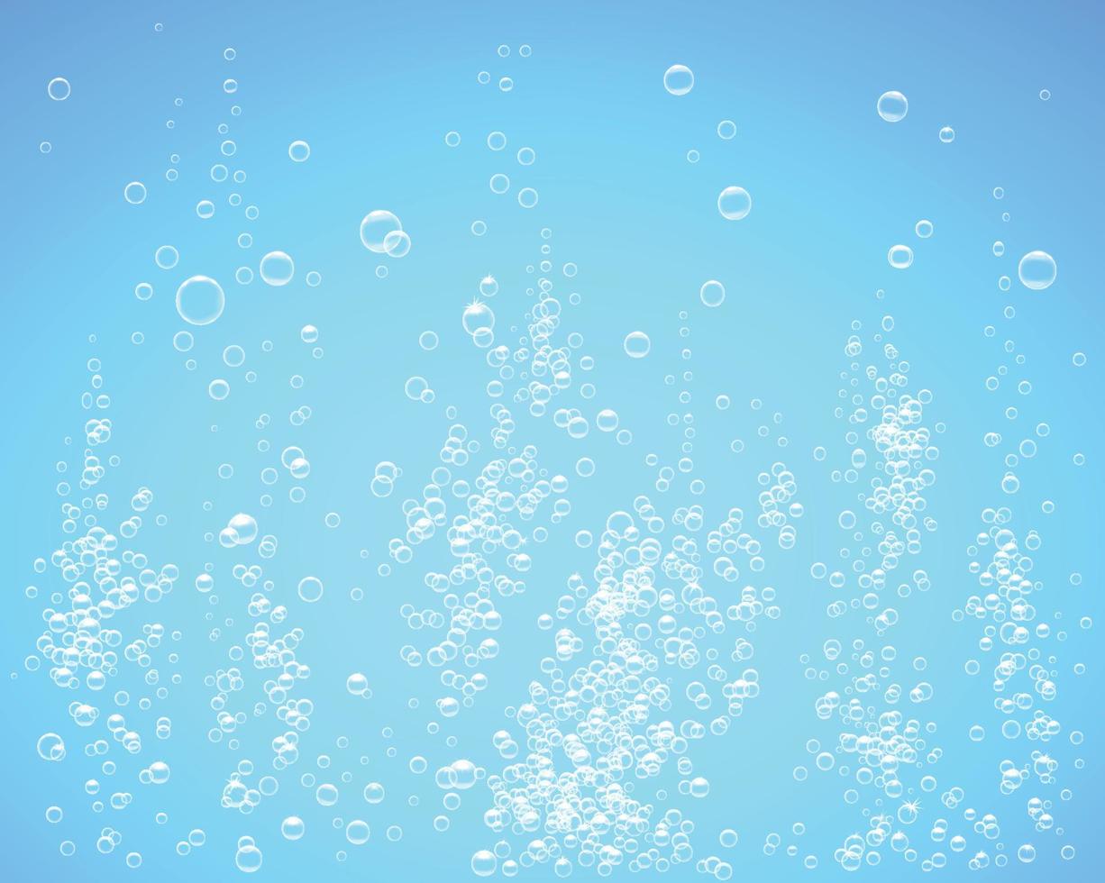 bulles sous l'illustration vectorielle de l'eau vecteur