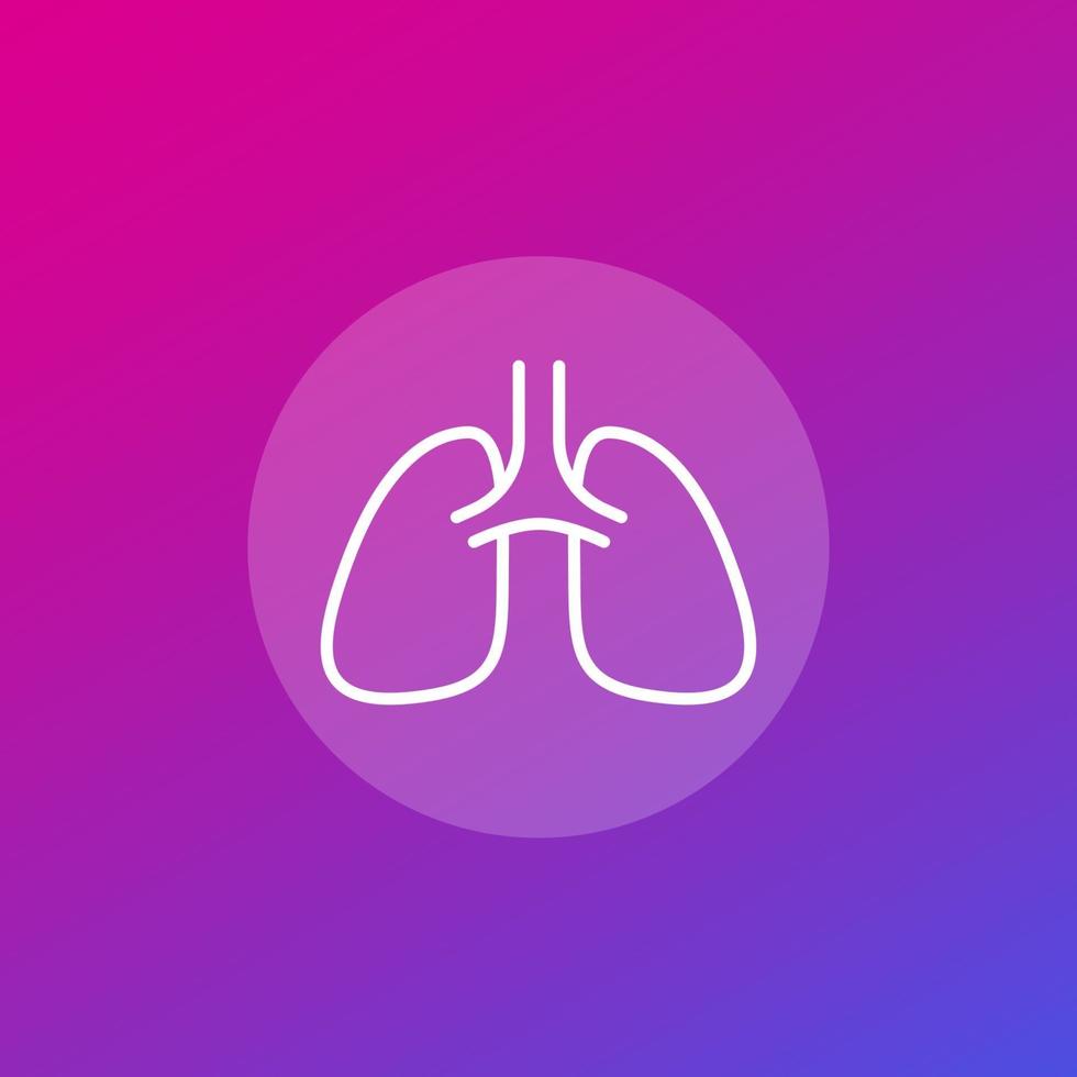 icône de vecteur de poumons dans un style linéaire