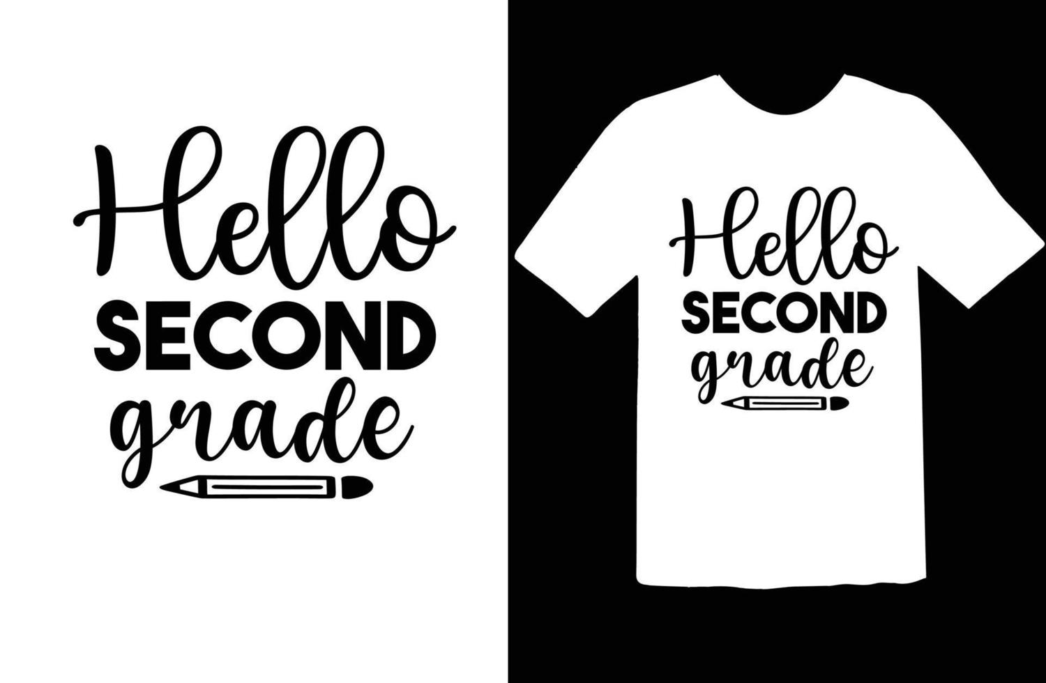 Bonjour seconde classe svg t chemise conception vecteur