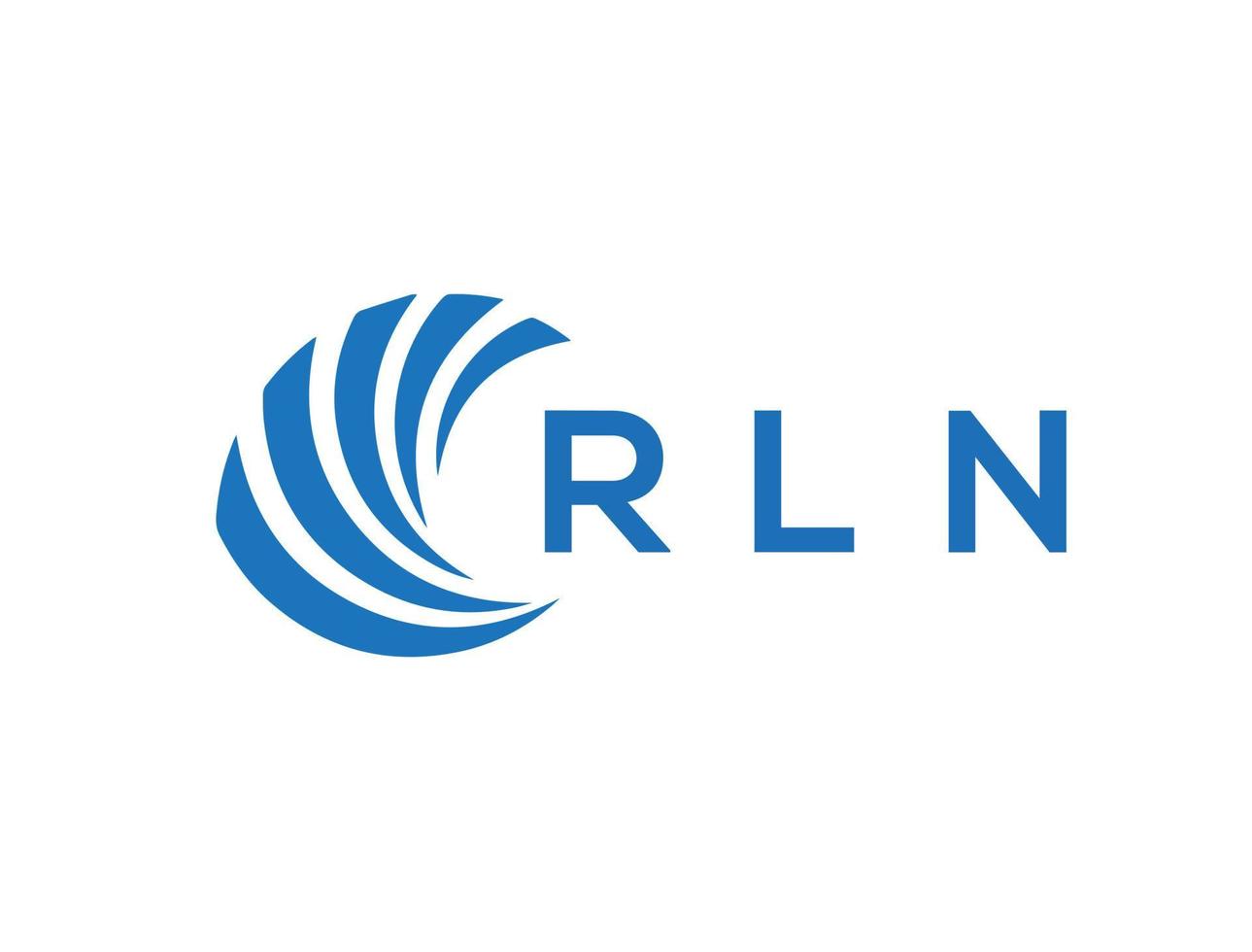 rln lettre logo conception sur blanc Contexte. rln Créatif cercle lettre logo concept. rln lettre conception. vecteur