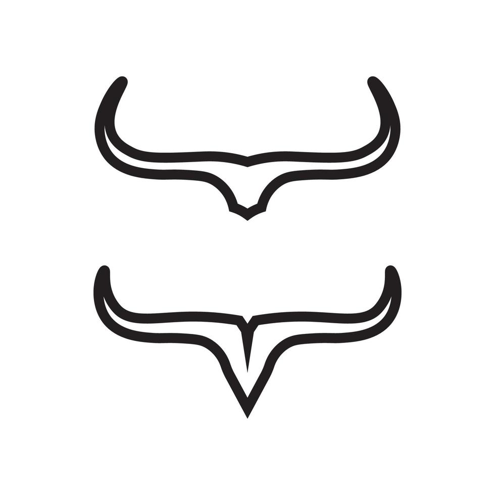taureau logo et klaxon symboles vache vecteur modèle Icônes app