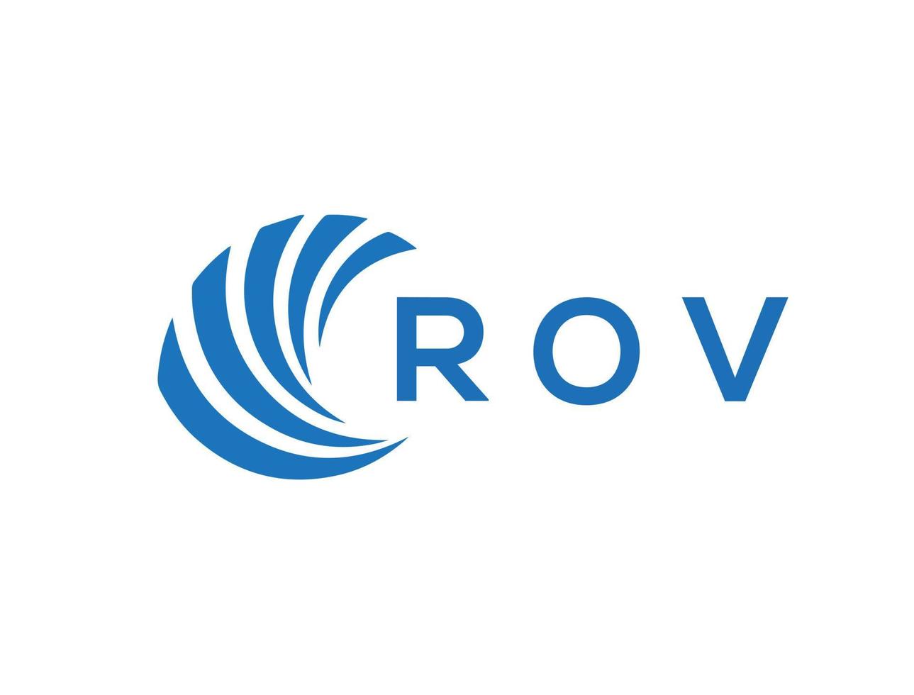rov lettre logo conception sur blanc Contexte. rov Créatif cercle lettre logo concept. rov lettre conception. vecteur