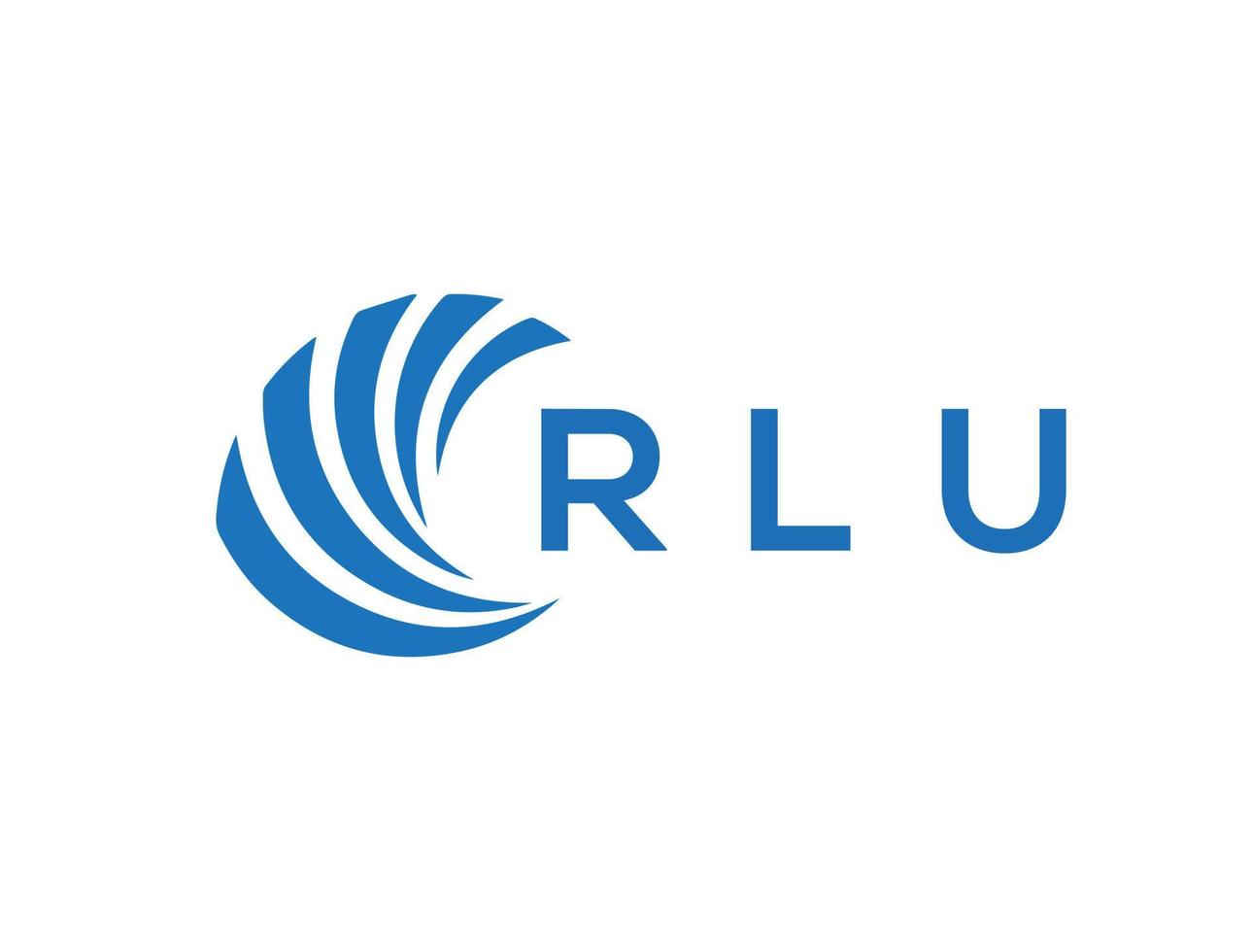 rlu lettre logo conception sur blanc Contexte. rlu Créatif cercle lettre logo concept. rlu lettre conception. vecteur