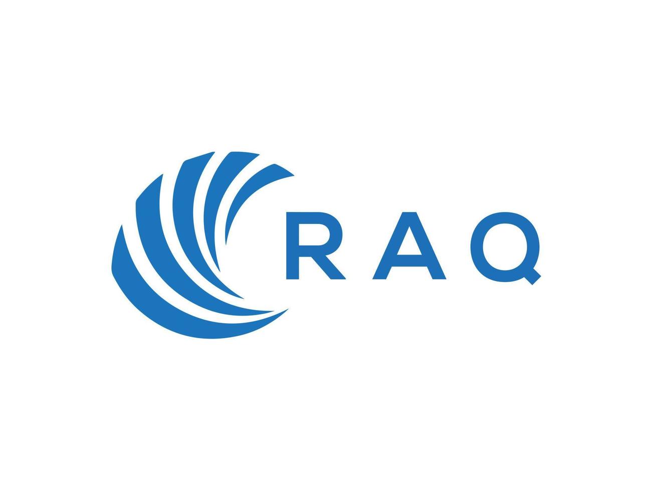 raq lettre logo conception sur blanc Contexte. raq Créatif cercle lettre logo concept. raq lettre conception. vecteur