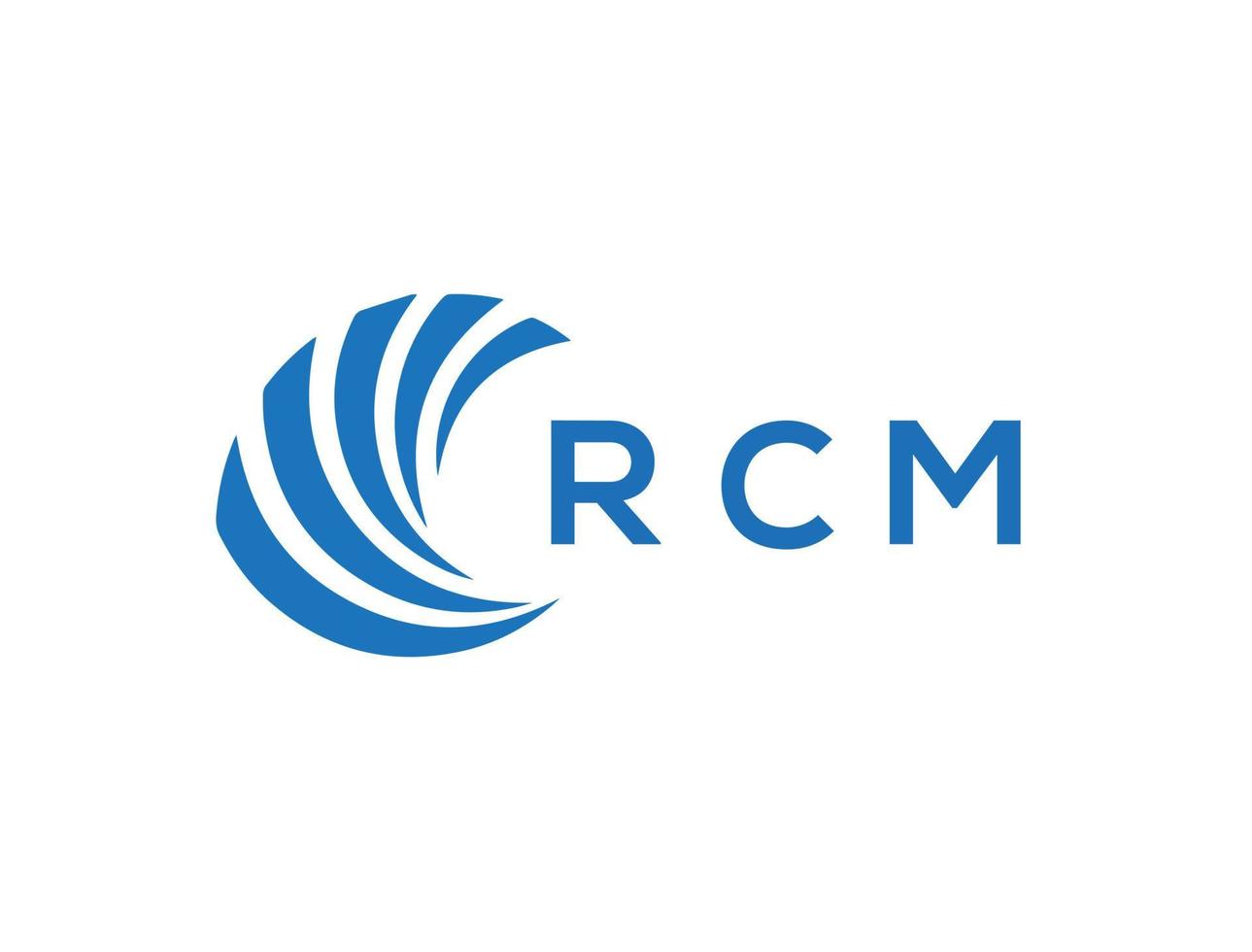 rcm lettre logo conception sur blanc Contexte. rcm Créatif cercle lettre logo concept. rcm lettre conception. vecteur