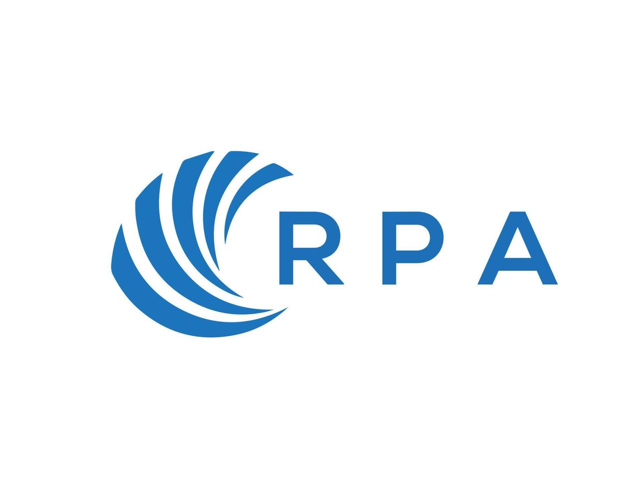 rpa lettre logo conception sur blanc Contexte. rpa Créatif cercle lettre logo concept. rpa lettre conception. vecteur