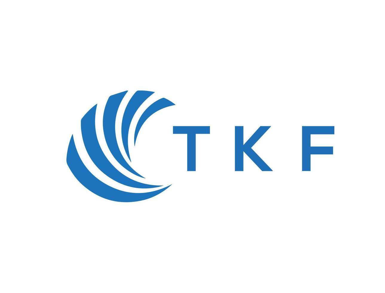 tkf lettre logo conception sur blanc Contexte. tkf Créatif cercle lettre logo concept. tkf lettre conception. vecteur