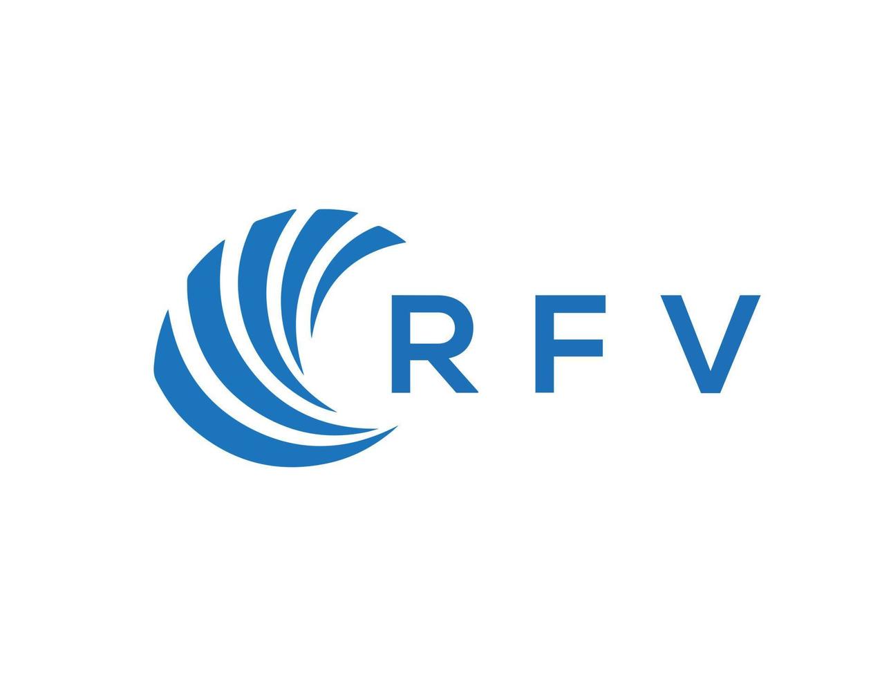 rfv lettre logo conception sur blanc Contexte. rfv Créatif cercle lettre logo concept. rfv lettre conception. vecteur