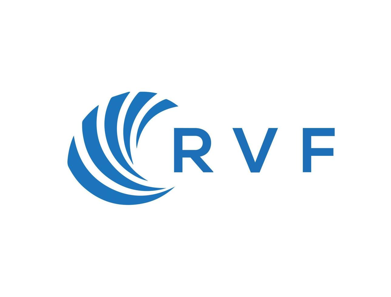 rvf lettre logo conception sur blanc Contexte. rvf Créatif cercle lettre logo concept. rvf lettre conception. vecteur