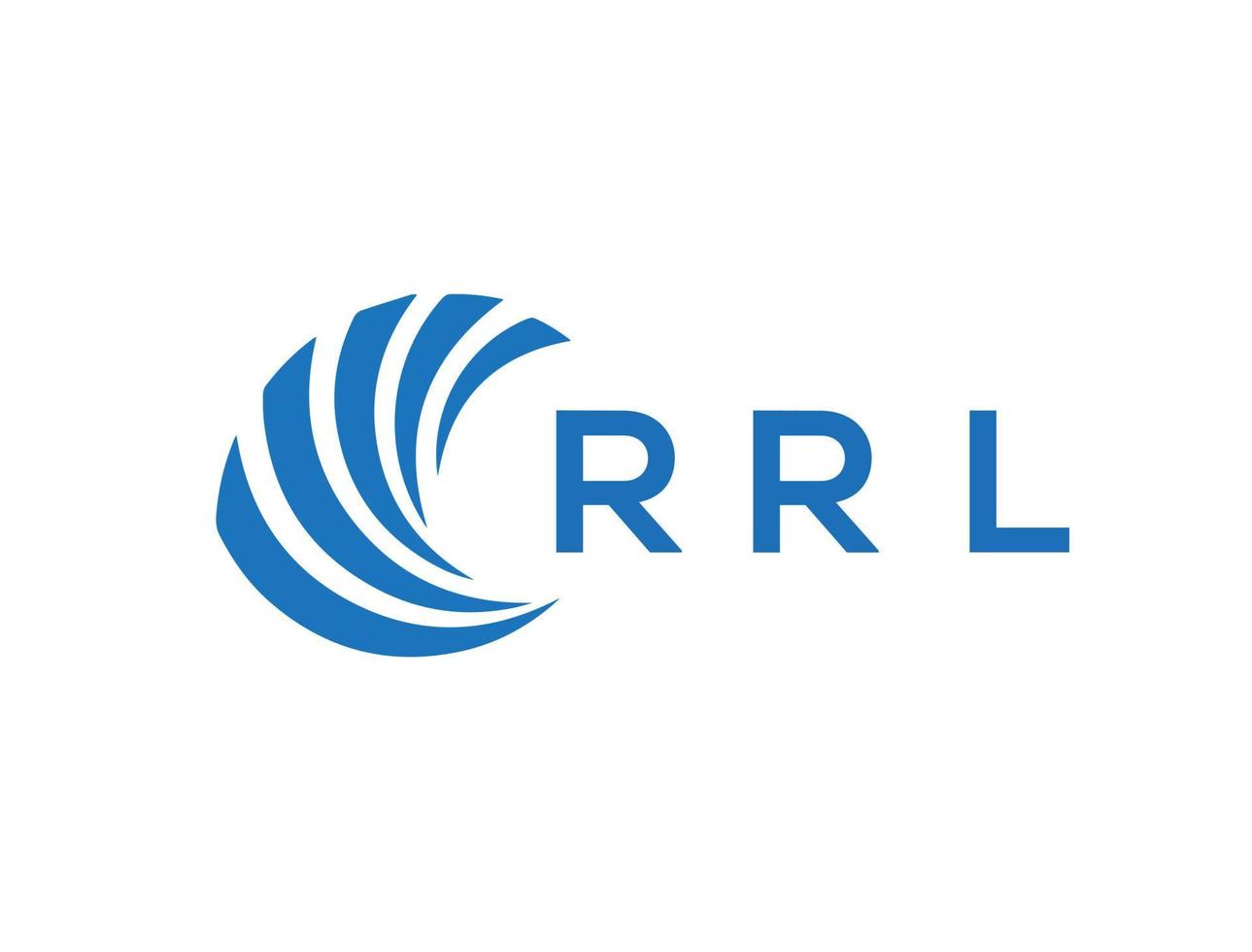 rrl lettre logo conception sur blanc Contexte. rrl Créatif cercle lettre logo concept. rrl lettre conception. vecteur