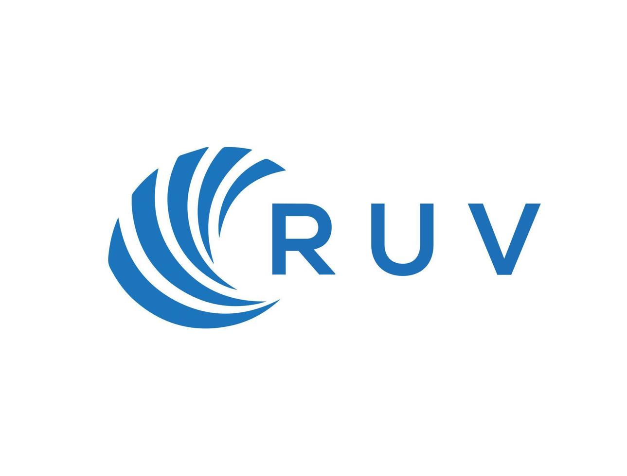 rouv lettre logo conception sur blanc Contexte. rouv Créatif cercle lettre logo concept. rouv lettre conception. vecteur