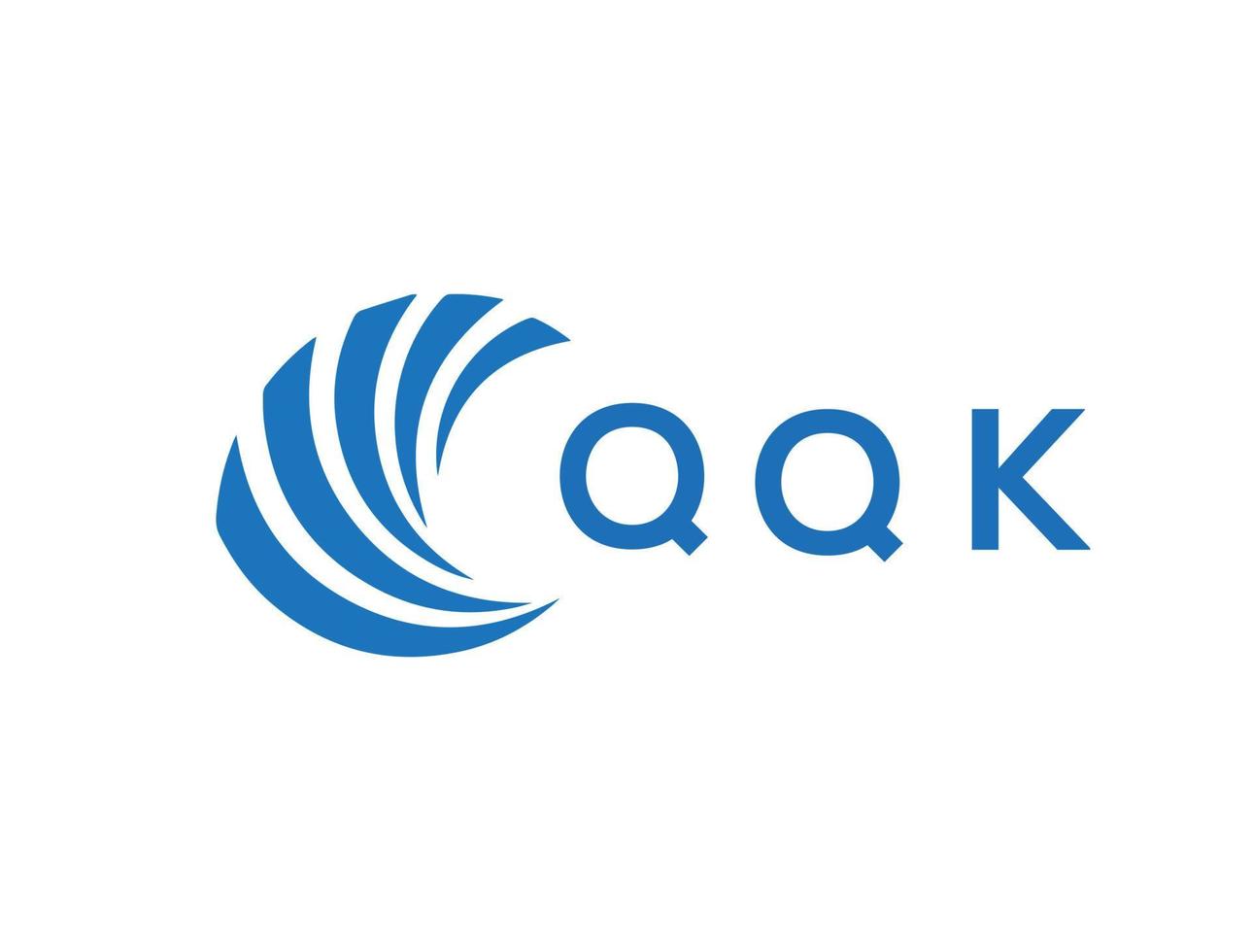 qqk lettre logo conception sur blanc Contexte. qqk Créatif cercle lettre logo concept. qqk lettre conception. vecteur