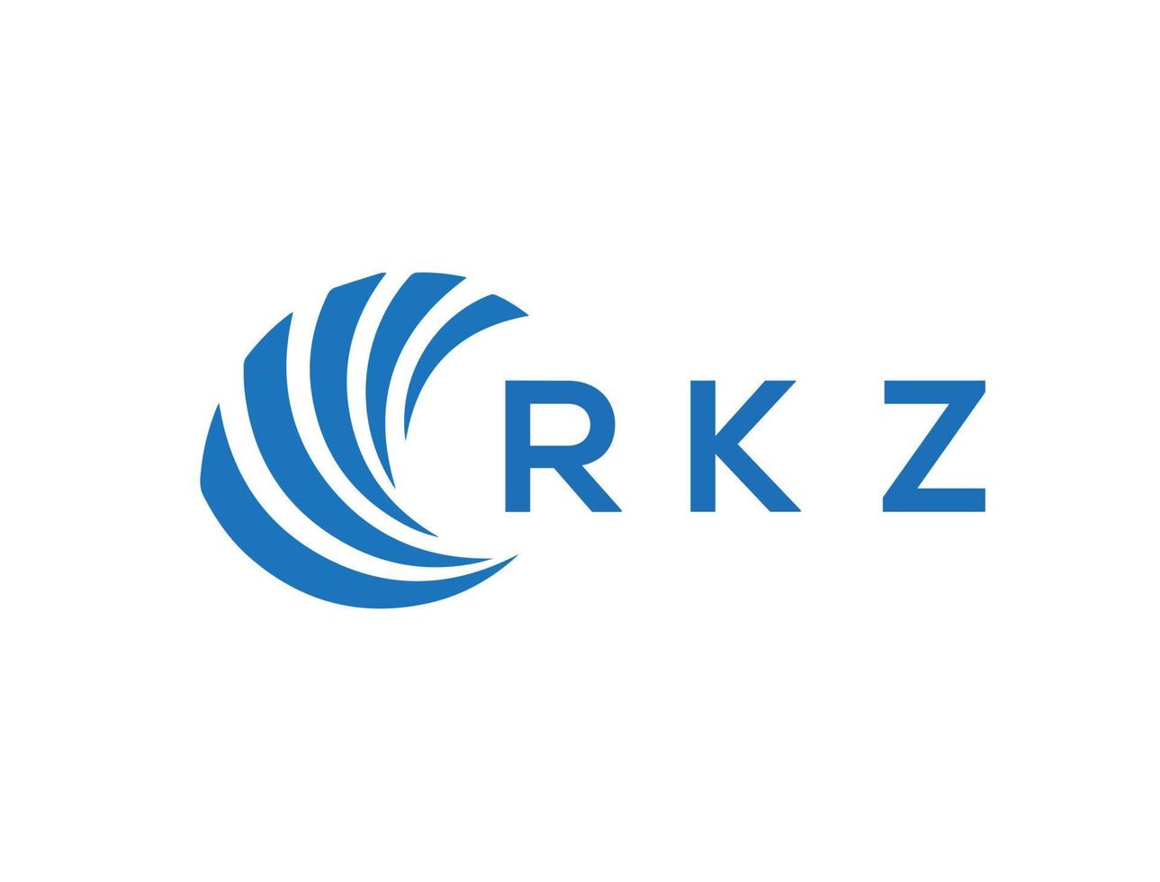 rkz lettre logo conception sur blanc Contexte. rkz Créatif cercle lettre logo concept. rkz lettre conception. vecteur