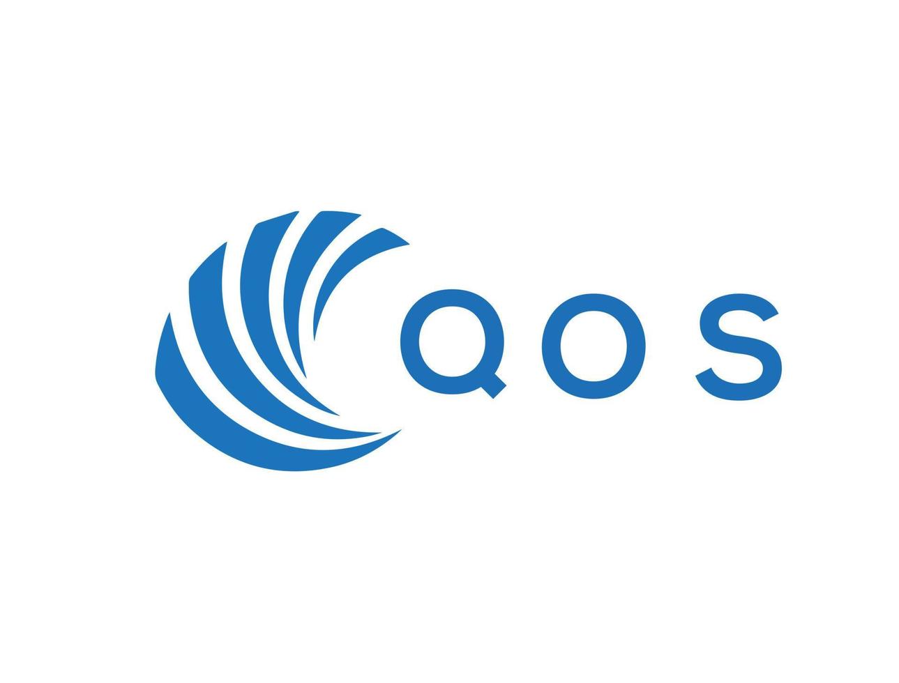 qos lettre logo conception sur blanc Contexte. qos Créatif cercle lettre logo concept. qos lettre conception. vecteur