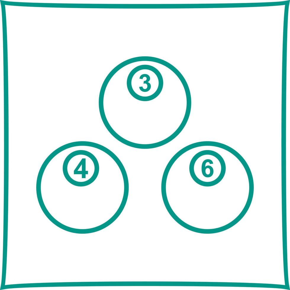 icône de vecteur de boules de billard unique