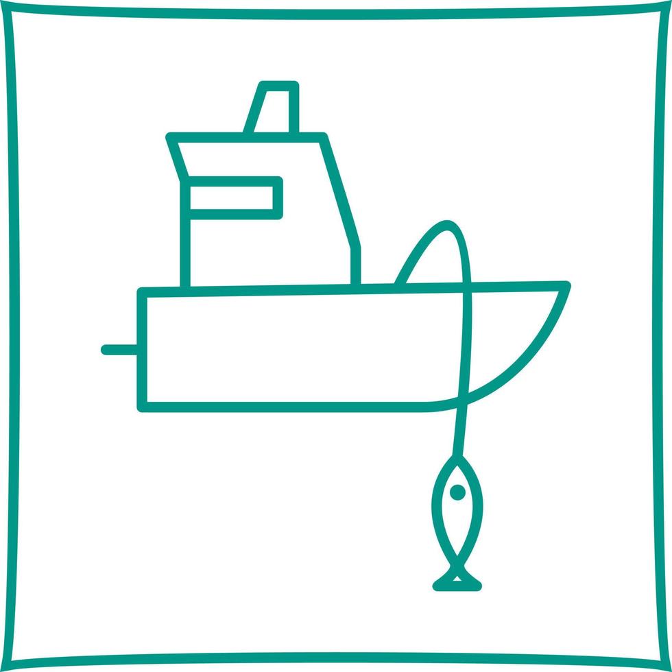 icône de vecteur de bateau de pêche