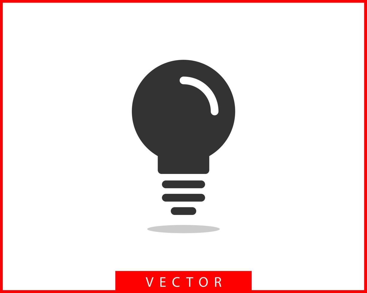 vecteur d'icône d'ampoule. concept de logo d'idée d'ampoule. élément de conception web d'icônes d'électricité de lampe. lumières led silhouette isolée.