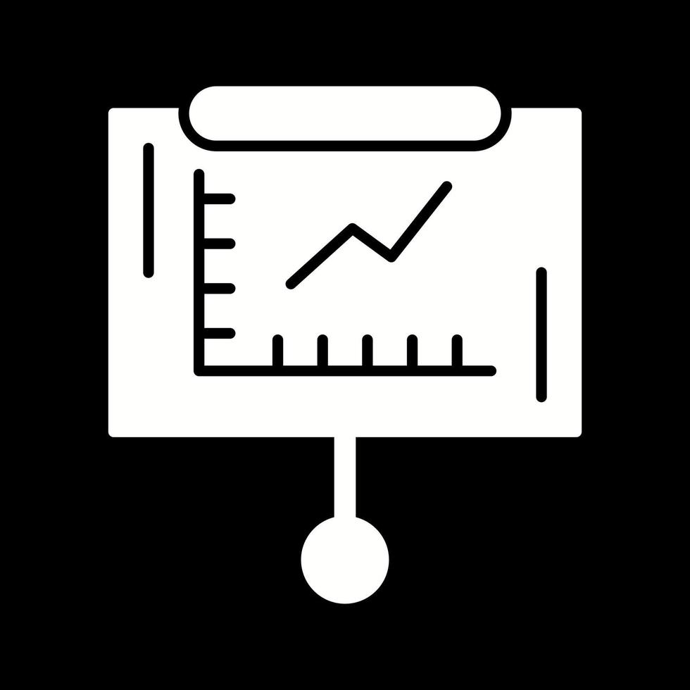 icône de vecteur de graphique linéaire