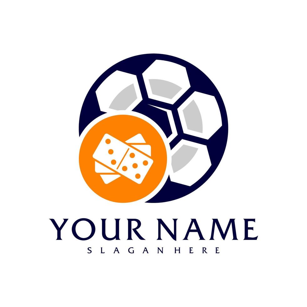Football domino logo vecteur modèle, Créatif domino logo conception concepts