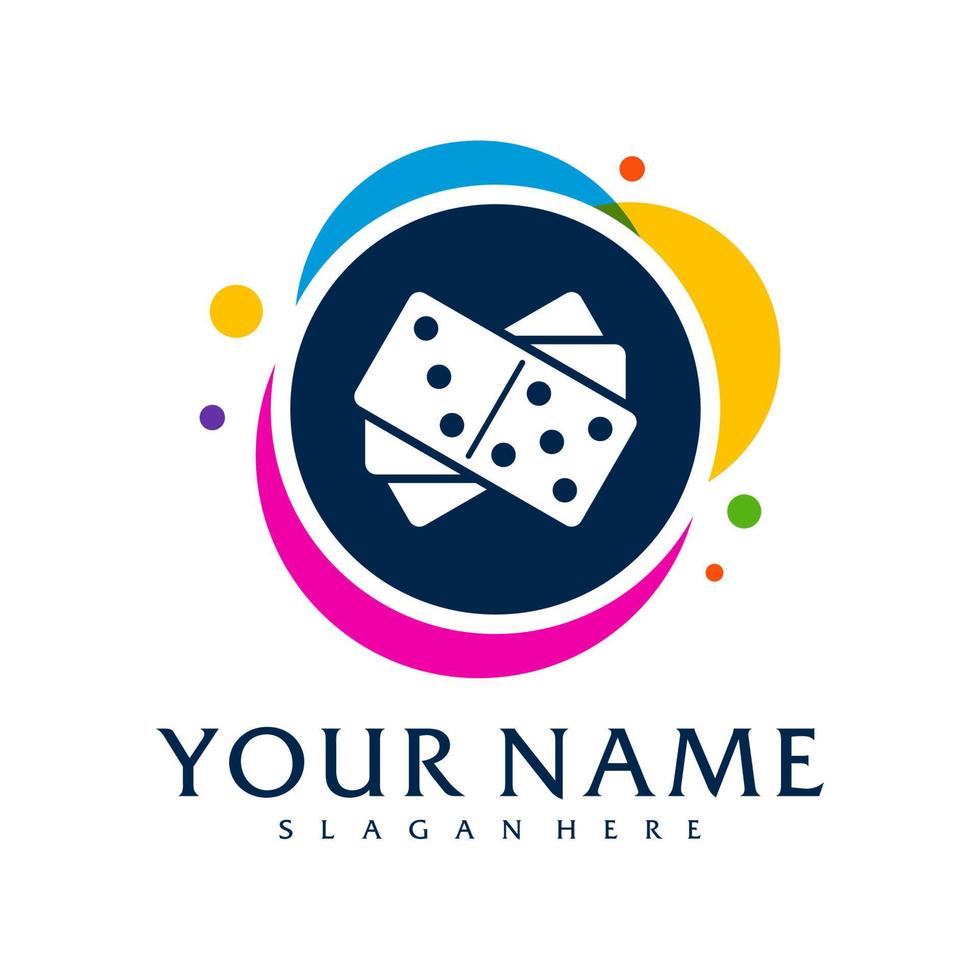 coloré domino logo vecteur modèle, Créatif domino logo conception concepts