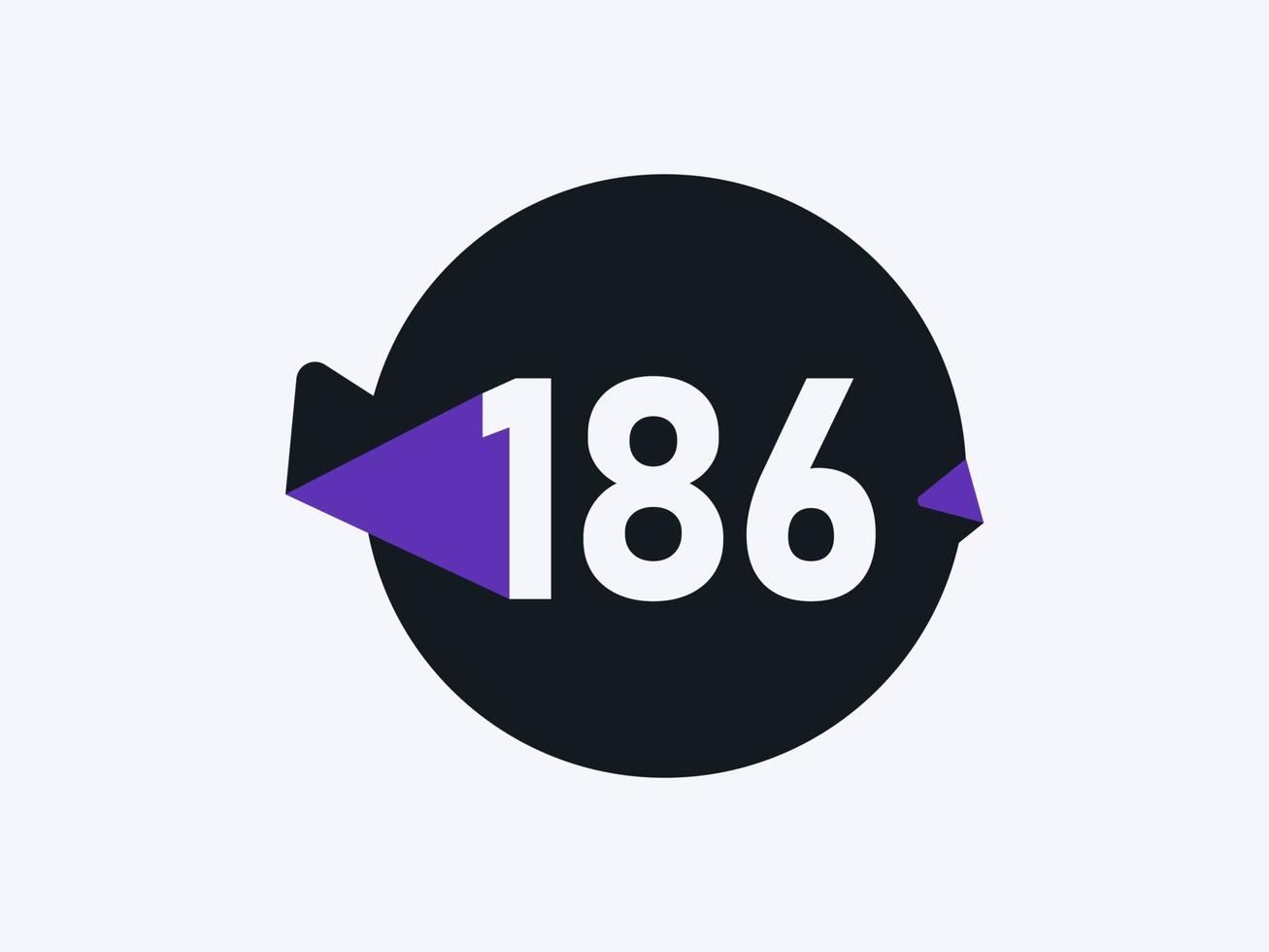 186 nombre logo icône conception vecteur image. nombre logo icône conception vecteur image