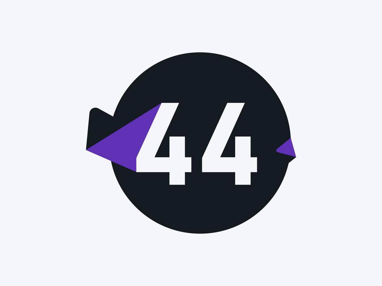 44 nombre logo icône conception vecteur image. nombre logo icône conception vecteur image