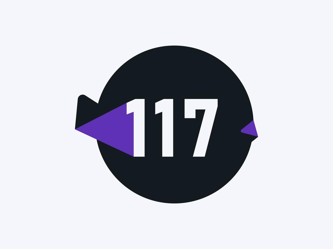 117 nombre logo icône conception vecteur image. nombre logo icône conception vecteur image