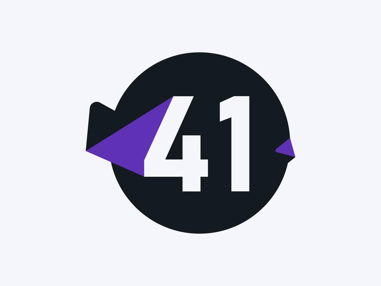 41 nombre logo icône conception vecteur image. nombre logo icône conception vecteur image