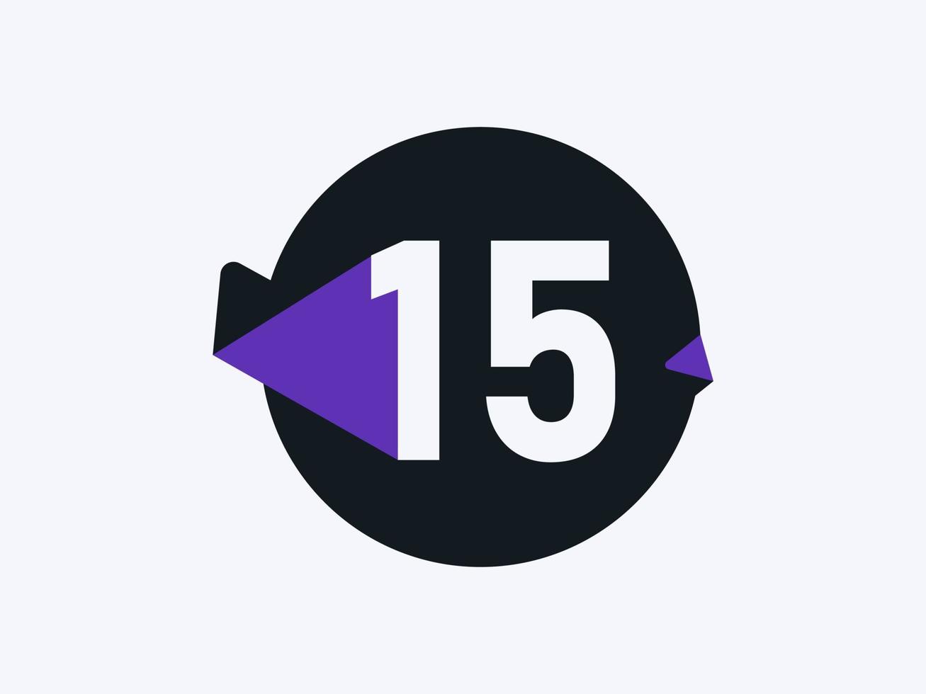 15 nombre logo icône conception vecteur image. nombre logo icône conception vecteur image