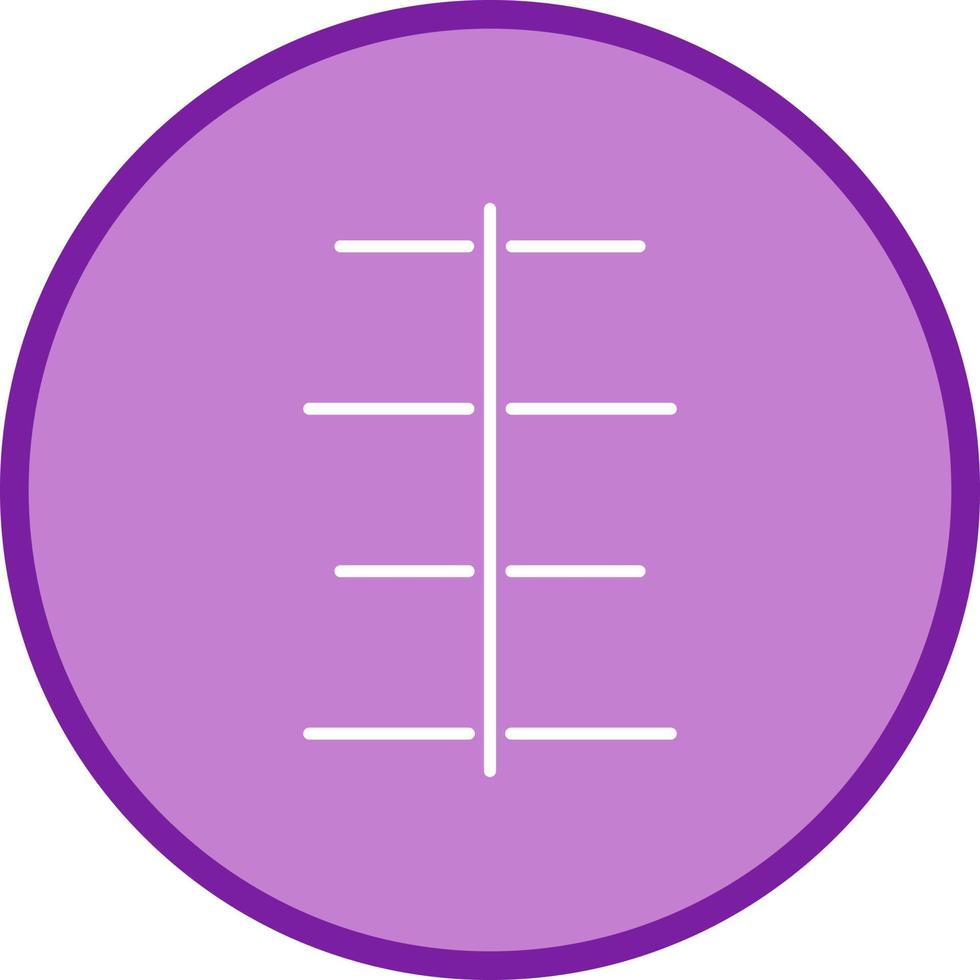 icône de vecteur d'alignement central unique