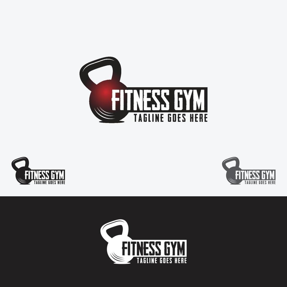 modèle de conception de logo de gym fitness vecteur
