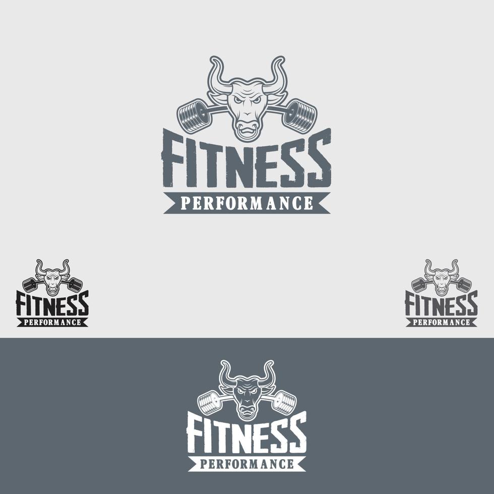 modèle de conception de logo de gym fitness vecteur