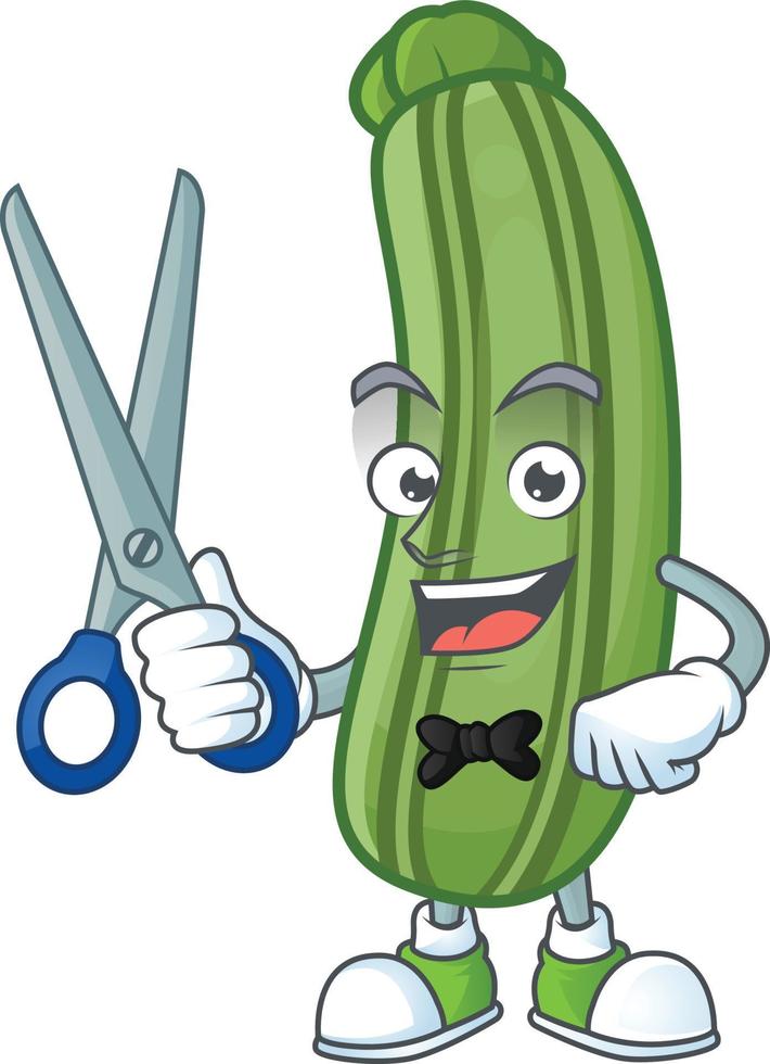 Zucchini dessin animé personnage style vecteur