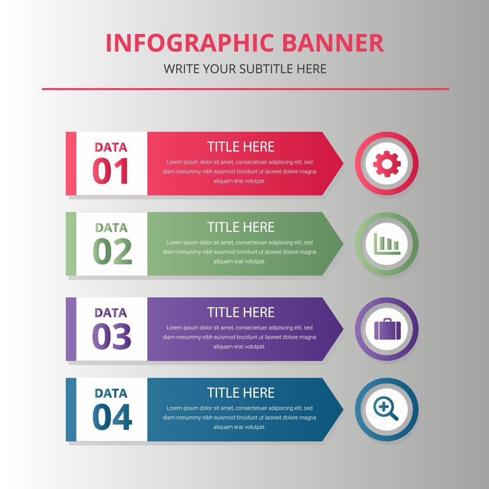 modèle de bannière infographique entreprise vecteur