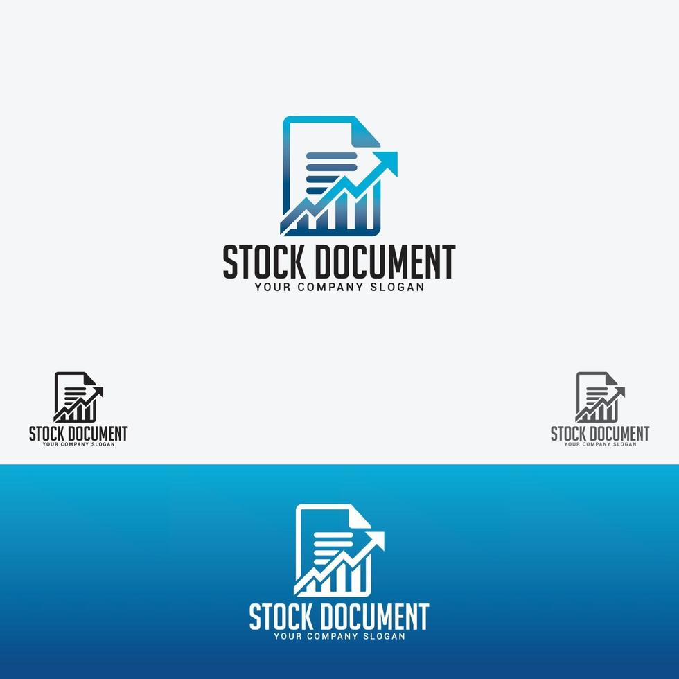 modèle de conception de logo de document stock vecteur