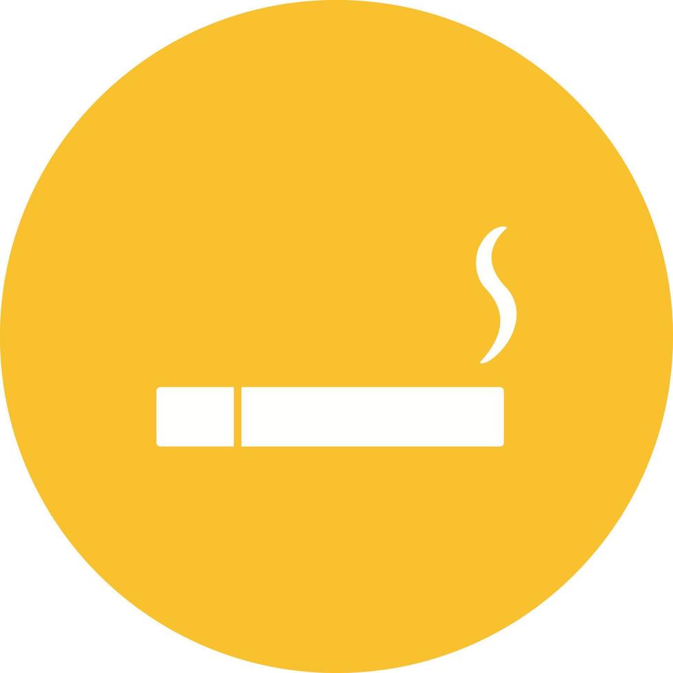 icône de vecteur de cigarette allumée unique