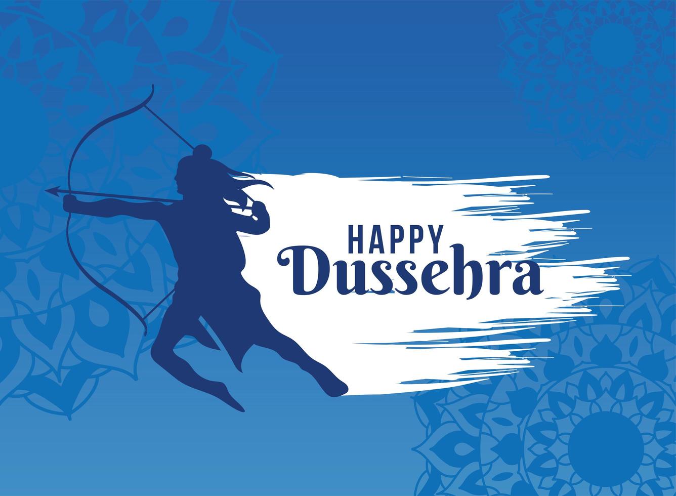 conception de dussehra heureux avec seigneur ram vecteur