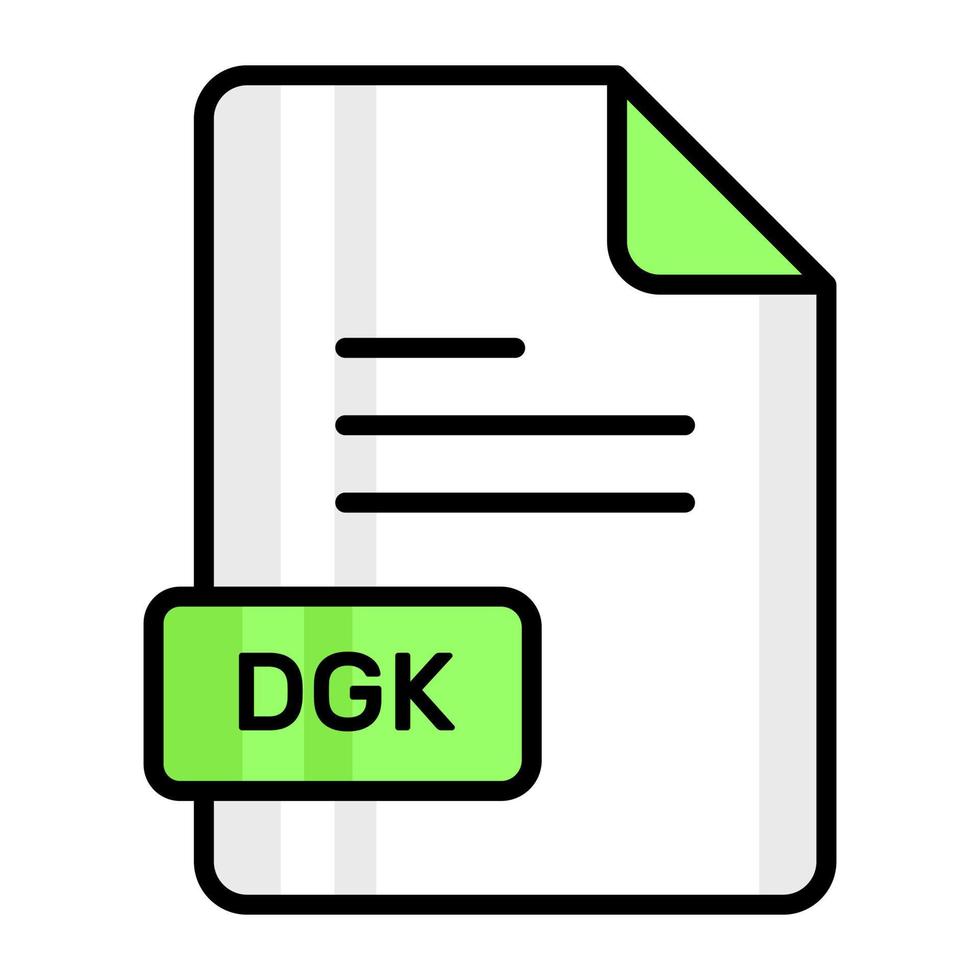 un incroyable vecteur icône de dgk déposer, modifiable conception