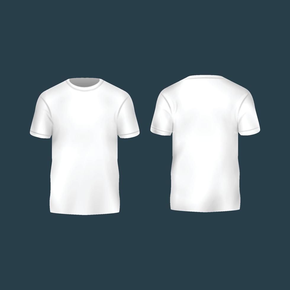 3d blanc T-shirt maquette vecteur