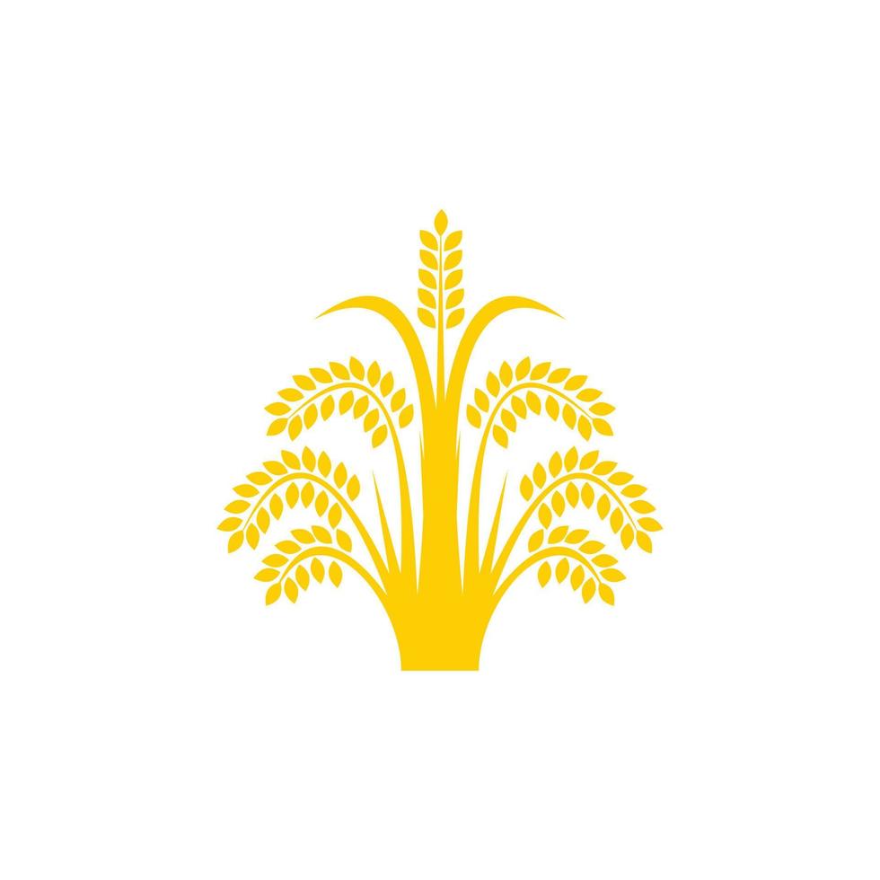 luxuriant blé arbre logo conception vecteur