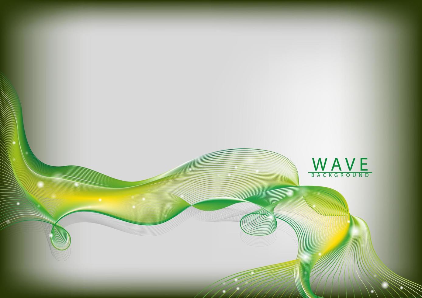 abstrait Contexte. vagues ligne rubans vert Ton. vecteur illustration.