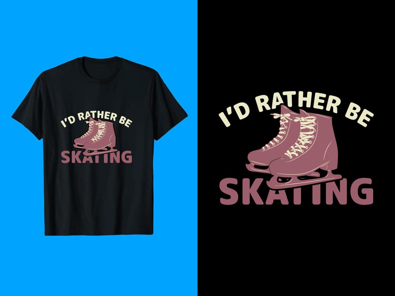 patinage typographie, vecteur, T-shirt conception vecteur