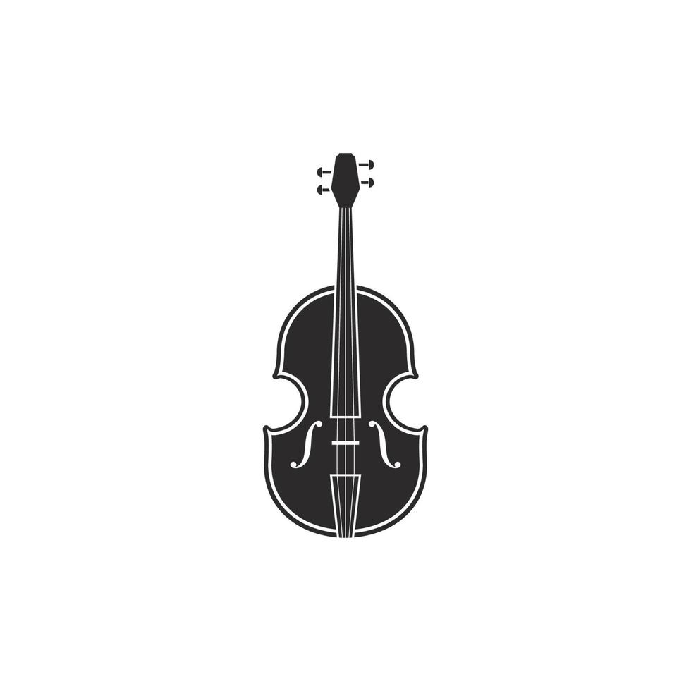 ensemble de violon logo instrumental icône illustration vecteur