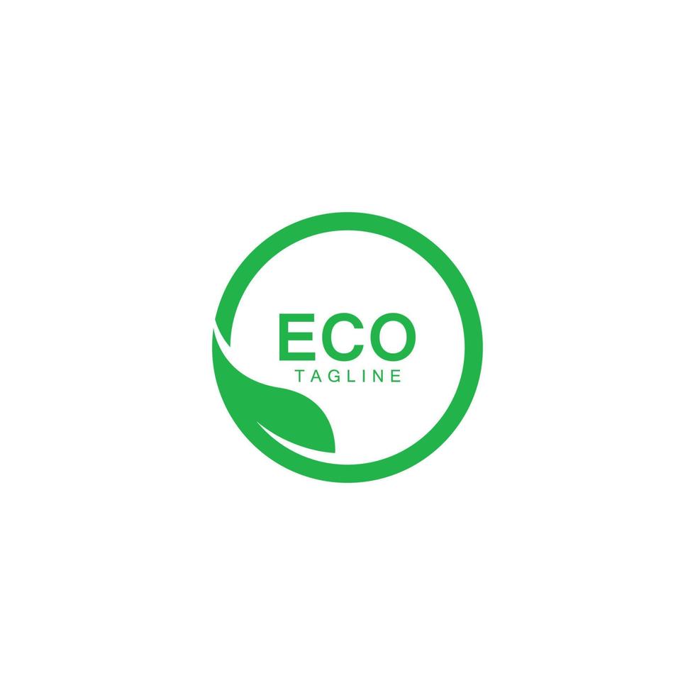 modèle de logo de feuille d'arbre écologique vecteur