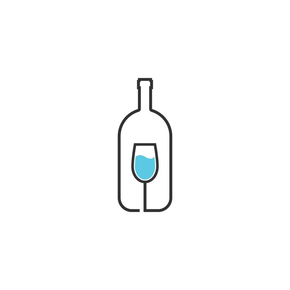 bouteille logo vecteur icône illustration