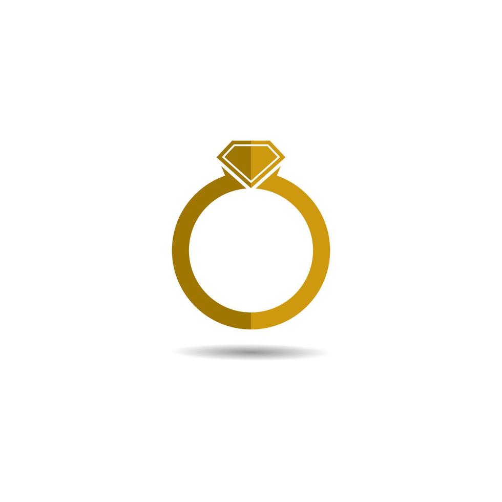 illustration de l'icône vectorielle du logo de la bague en diamant vecteur