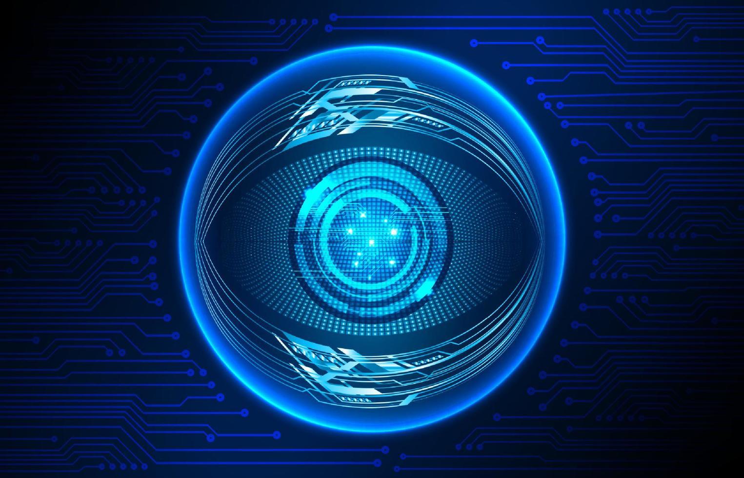 moderne la cyber-sécurité La technologie Contexte avec yeux vecteur